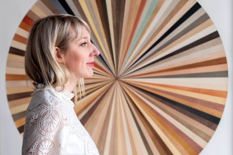 Katie Paterson with 'Endling', Ingleby, Edinburgh, 2022. Photograph: Neil Hanna