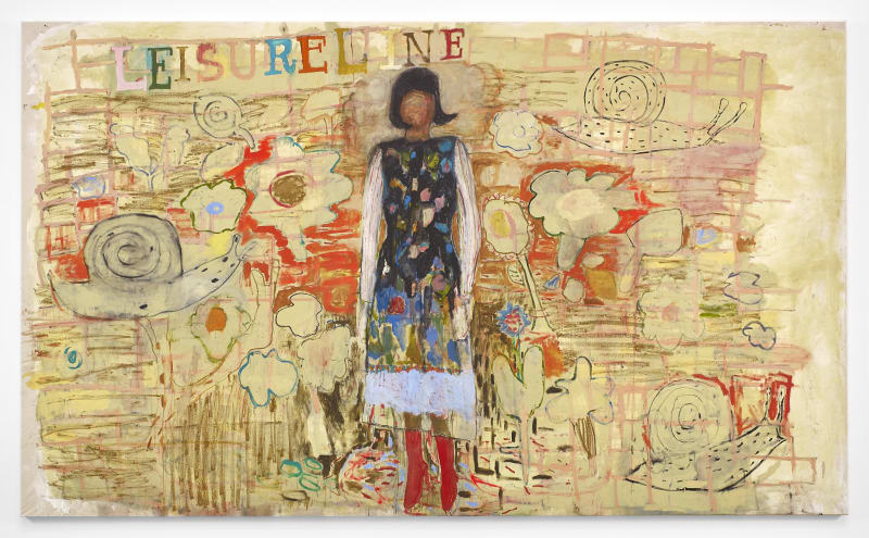 Lorna Robertson, 'Leisure Line', 2015 -2016, oil on canvas, 250.5 x 417.5 x 4 cm, 98 5/8 x 164 3/8 x 1 5/8 in