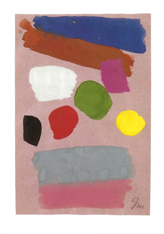 John McLean, Eine Altschottische Ballade, 1980, gouache on pink paper, 16.5 x 11cm