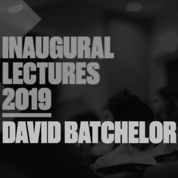 David Batchelor - Goldsmiths Inaugural Lectures 2019