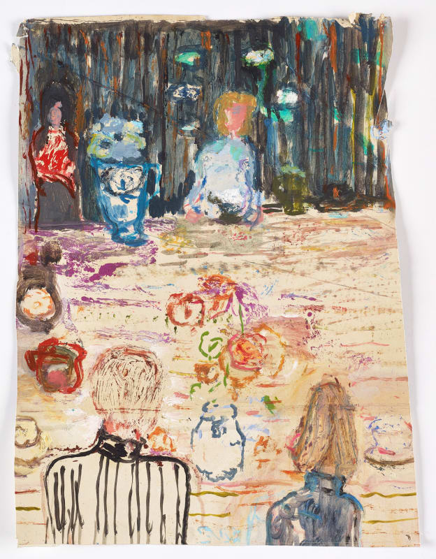 Lorna Robertson, 'Separate trails', oil on book page, 36.2 x 27.5 cm (paper size)