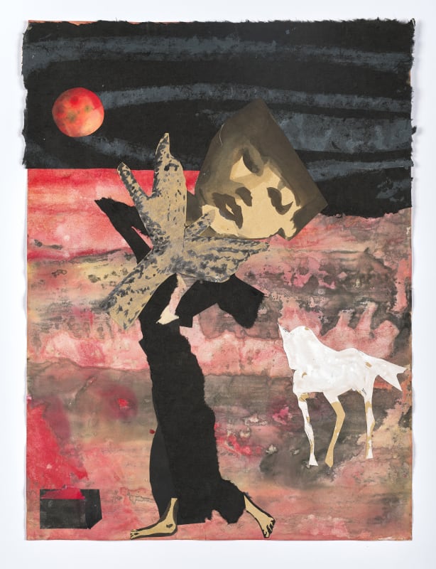 Moyna Flannigan, 'Cosmic Traces 10', 2024, 54 x 39 cm, ink and gouache on Japanese paper. Photograph: John McKenzie.