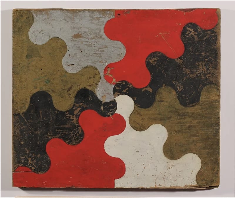 Frank Walter, Chivalry, oil paint on pine board, 26.5 x 31 cm