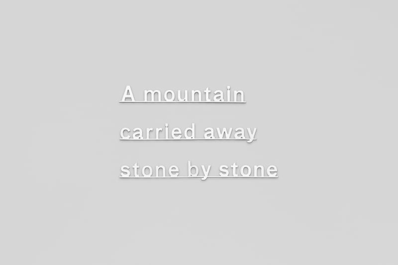 Katie Paterson Ideas- (A mountain carried away stone by stone), 2017