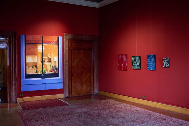 Installation view of I’m Not Afraid Of Ghosts at Palazzo Tiepolo Passi, 2024. Image courtesy of TCollection and Malevich.io, Photograph by Bella Howard.