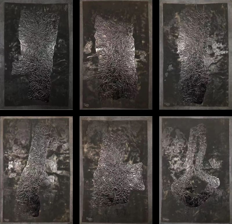 Yang Jiecang 杨诘苍，Thousand Layers of Ink 千层墨， 1991， Ink, rice paper 墨、宣纸， 72 x 45 cm x 6