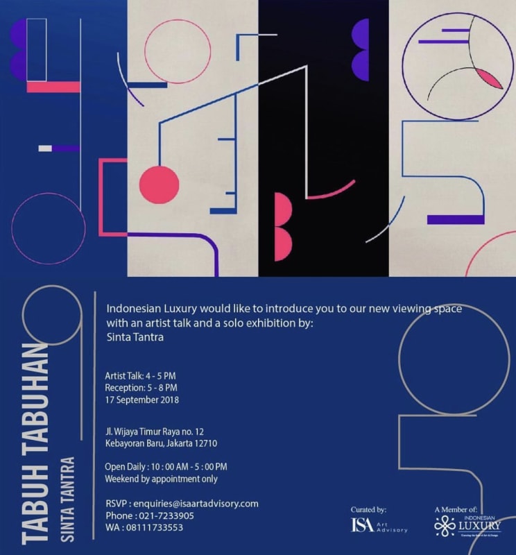 Tabuh-Tabuhan, Sinta Tantra, Sinta Tantra pop up solo exhibition at ISA Art Gallery