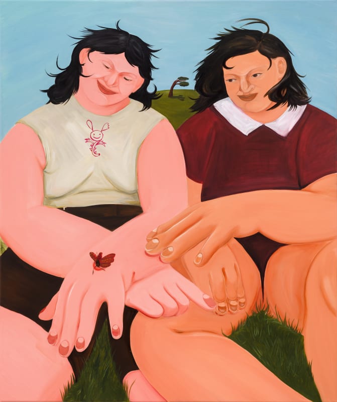 Mara Faundez, Platónica, 2023, Acrylic and water-based enamel on canvas, 140 x 100 cm