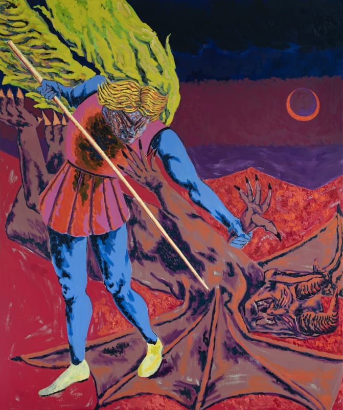 Rolankay, Invisible, 2023, Óleo sobre tela, 180 x 150 cm