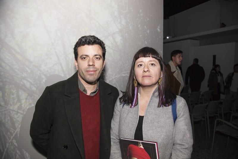 Juan Pablo Vergara, co-director of Galería Weekend Santiago, and Macarena Aguilar. Photo: Cristián Aninat.