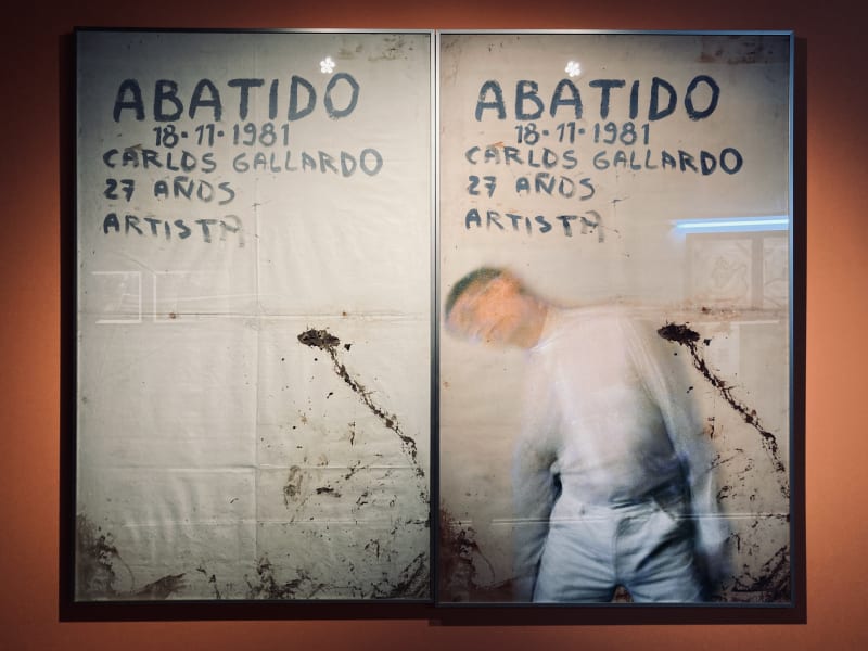 Artworks by Carlos Gallardo at Artistas del Desplazamiento, group exhibition curated by Jorge Padilla. Galería Artespacio. Santiago, Chile. June 2022....