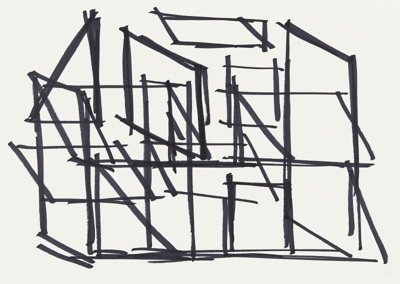 Newspaper article: Die Welt ist Linienspiel. Jürgen Schön in der Galerie Müller