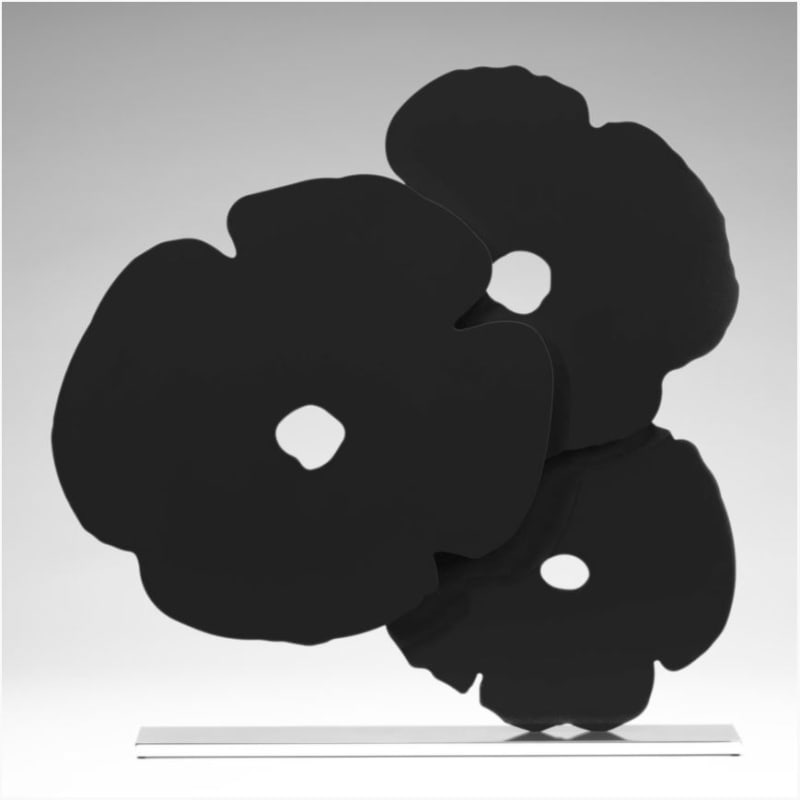 Donald Sultan BLACK POPPIES 2017 25x24x4