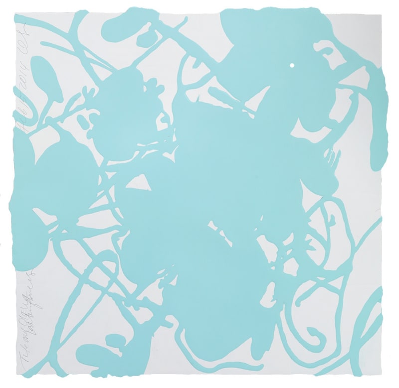 Donald Sultan TILE AND AQUA LANTERNS FEB 15 2014 48x48 inches