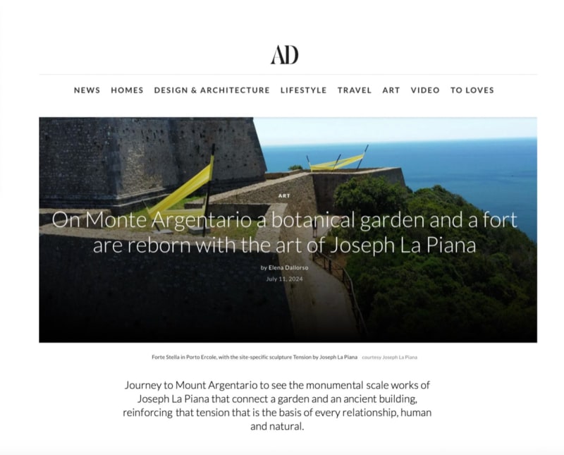 Sul Monte Argentario un orto botanico e un forte rinascono con l’arte di Joseph La Piana