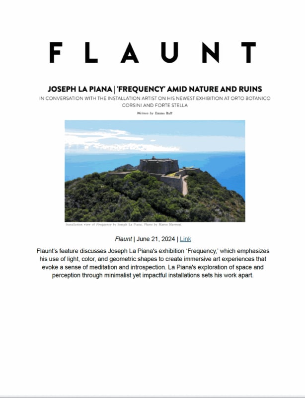 Joseph La Piana | 'Frequency' Amid Nature and Ruins