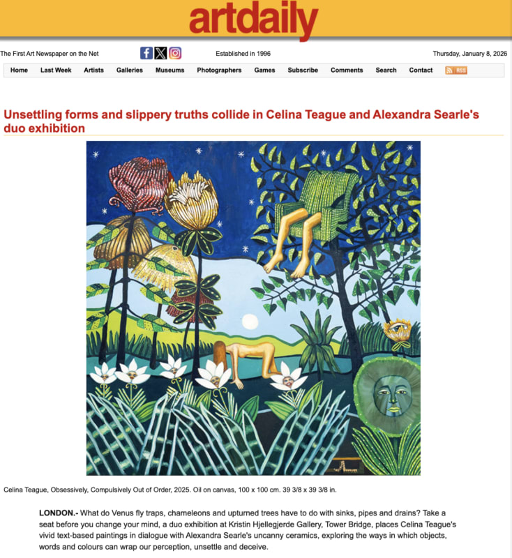 Unsettling forms and slippery truths collide in Celina Teague and Alexandra Searle's duo exhibition