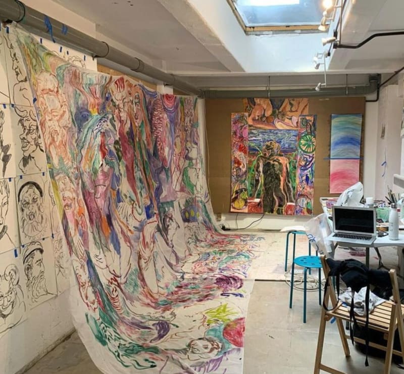 Maya Weishof studio at Kupfer, November 2022.
