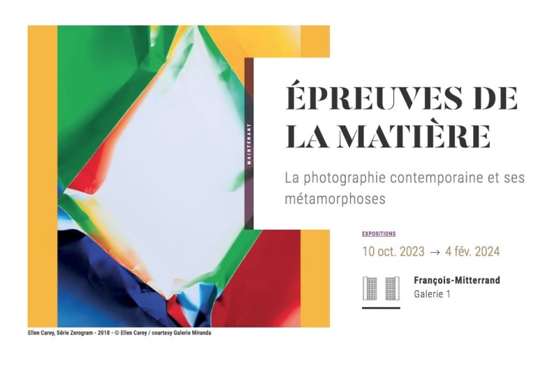 ÉPREUVES DE LA MATIÈRE, La photographie contemporaine et ses métamorphoses