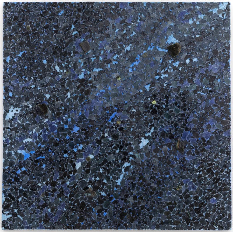 Alteronce Gumby, New person, same mistakes, 2022, Glass and gemstones on panel, 182.9 × 182.9 cm; 72 × 72in