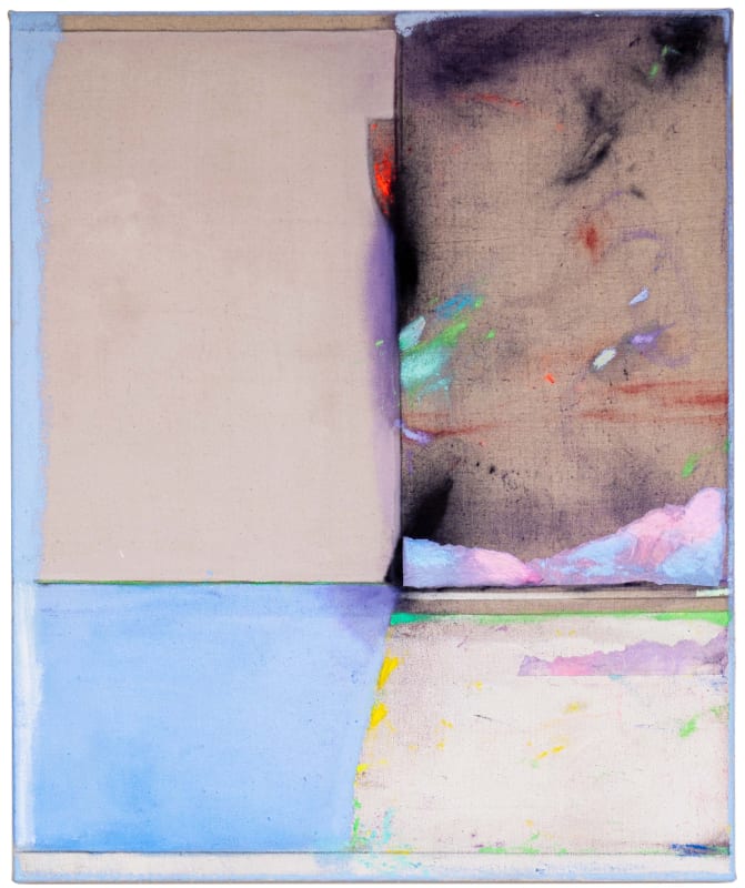 Dana James, Portrait of a Lady, 2022, 91.4 × 76.2 cm / 36 × 30 Oil, acrylic, pigment, collage on canvas