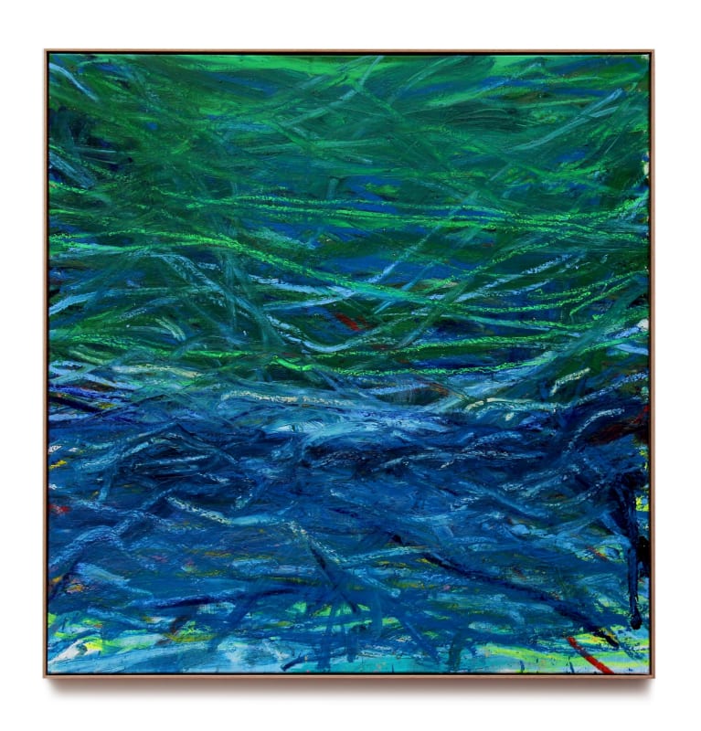 Paul Verdell, Gruesome Waters, 2023, Oil stick on canvas, 167.6 × 162.6 cm / 66 × 64 in