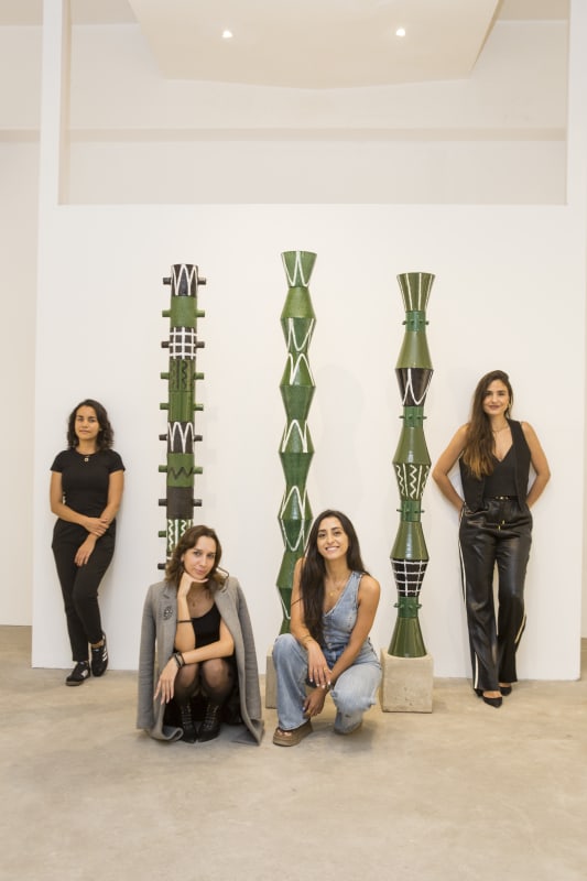 Meet he team ! Yasmine Berrada Sounni - Gallery Founder Hiba Tahri - Project Manager Lina Lboukili - Cultural Mediator Abarar Houda - Community Manager