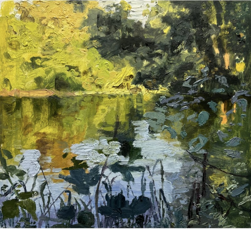 Dylan Lloyd, Devon Hedgerow I, 2023, oil on canvas, 120 x 150 cm