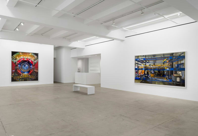 photographs of CERN by Thomas Struth, installed at Marian Goodman New York, 2022