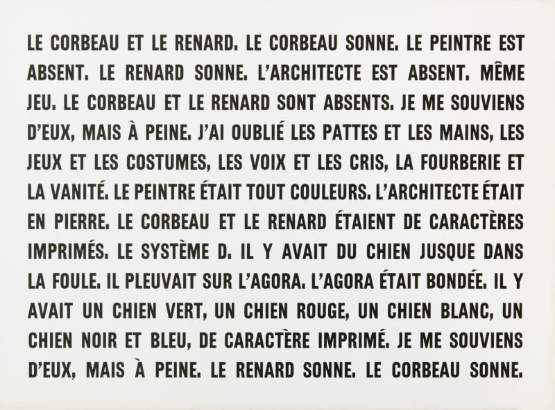 Marcel Broodthaers, Le Corbeau et le Renard (detail portfolio), 1967/68