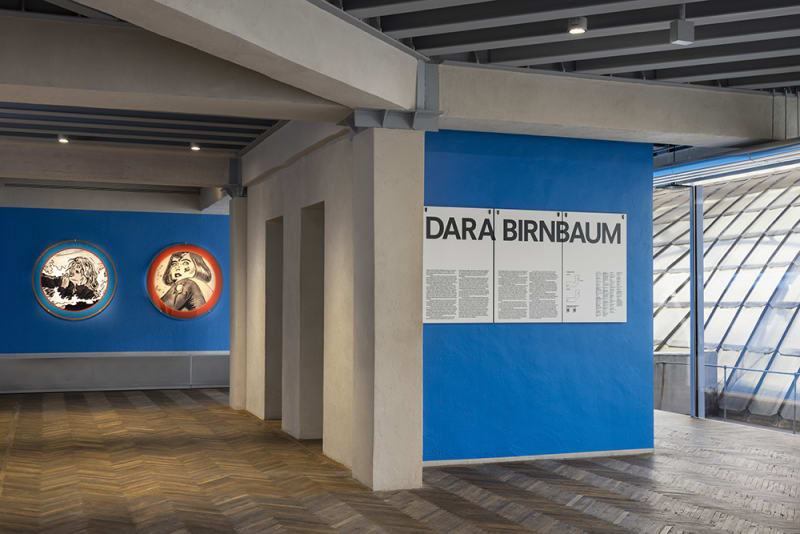 Installation view of "Dara Birnbaum" at Fondazione Prada