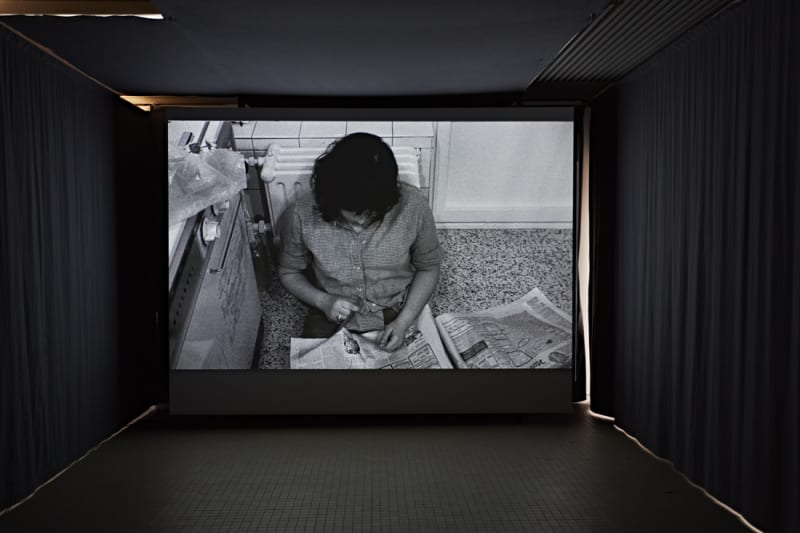 Installation view of work by Chantal Akerman