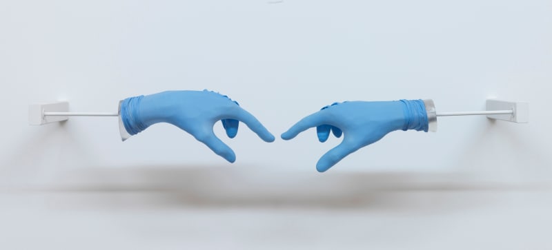 Anri Sala Title Suspended (Sky Blue), 2008 Mixed media 7 7/8 x 31 1/2 x 31 1/2 in.