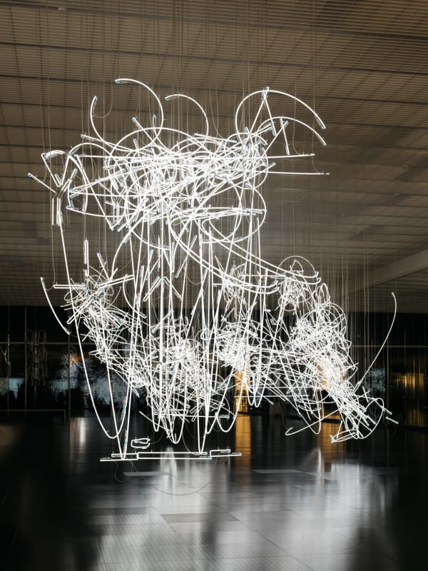 Exhibition Views, Cerith Wyn Evans: lueurs empruntées à METZ, Centre Pompidou Metz, 1st November 2024 – 14 April 2025 Photo credit : Lewis Ronald. Courtesy Centre Pompidou Metz