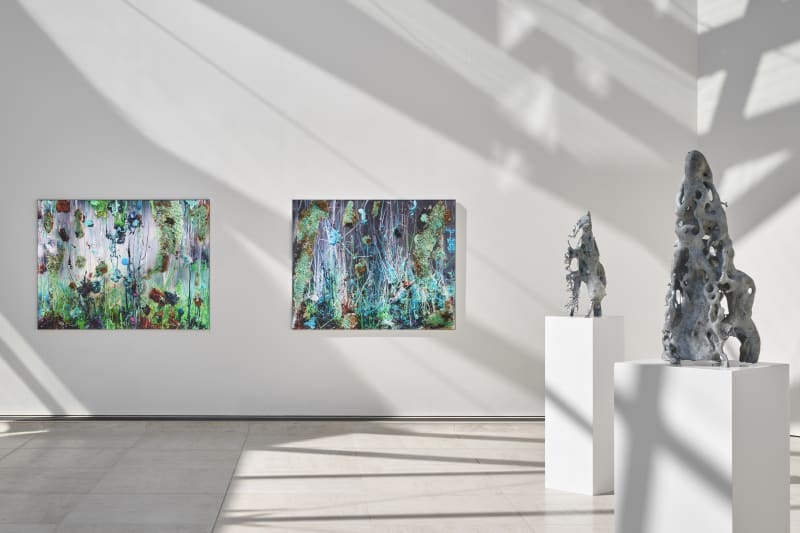 View of the exhibition Agnieszka Kurant. Risk Landscape, 07.06.2024 — 05.01.2025, Mudam Luxembourg Photo: Mareike Tocha © Mudam Luxembourg