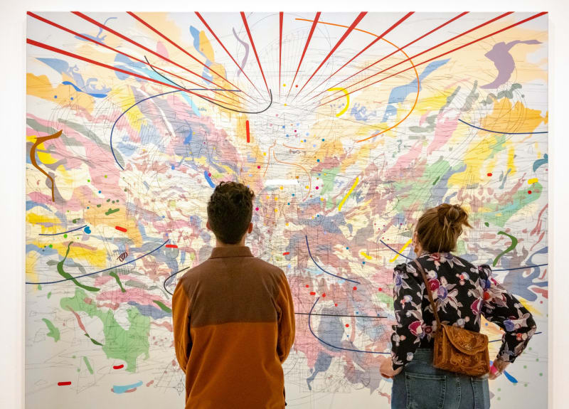 View of "Julie Mehretu" exhibition at Walker Art Center
