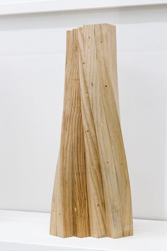 Richard Deacon Shiver My Timbers 6, 2015 Wood 16 1/4 x 6 9/16 x 6 9/16 in. (41.3 x 16.7 x 16.7 cm)