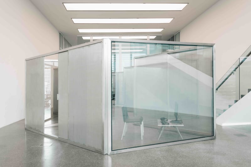 Dan Graham. Sonic Youth Pavilion , Installation view, Museion Bolzano. Photo: Daniele Fiorentino