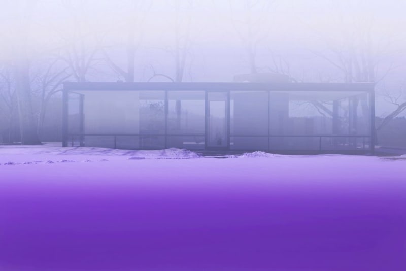 James Welling "Glass House (Lavender Mist)," 2014 Inkjet print (Epson 9900 print on Museo Silver Rag) 59 13/16 x 41 5/16 in.