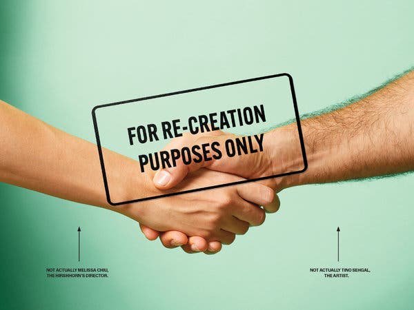 Image of two hands shaking in front of light green background with black text overlayed reading "FOR RE-CREATION PURPOSES ONLY"