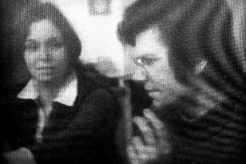 An image containing a still of Robert Smithson and Nancy Holt