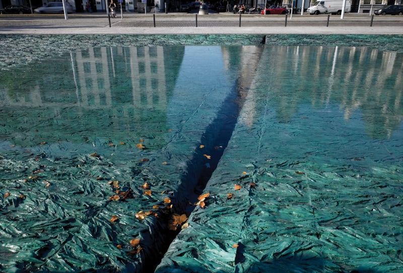 An image containing a sculptural pool by Cristina Iglesias