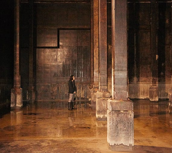 The artist Adrián Villar Rojas visiting the Tank in Sydney, Australia, in 2018.