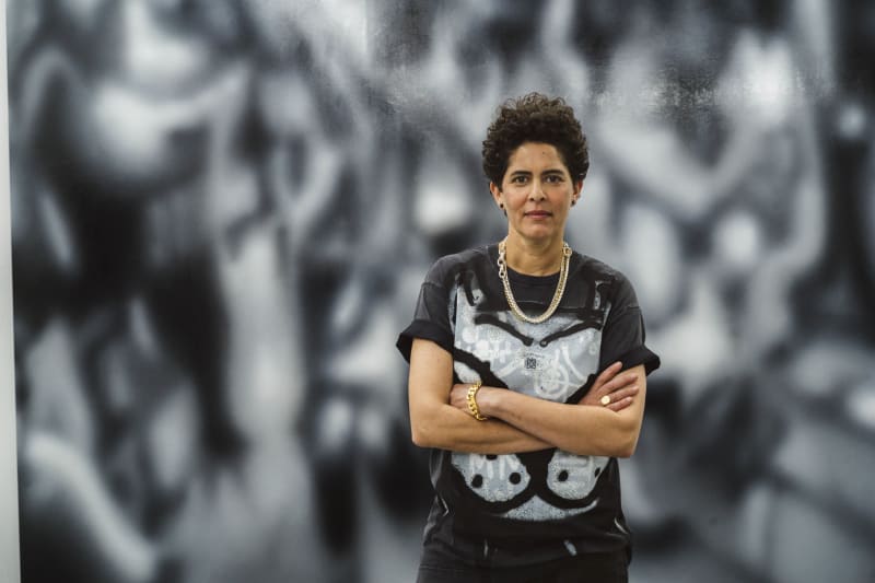 Portrait of Julie Mehretu by Nan Goldin