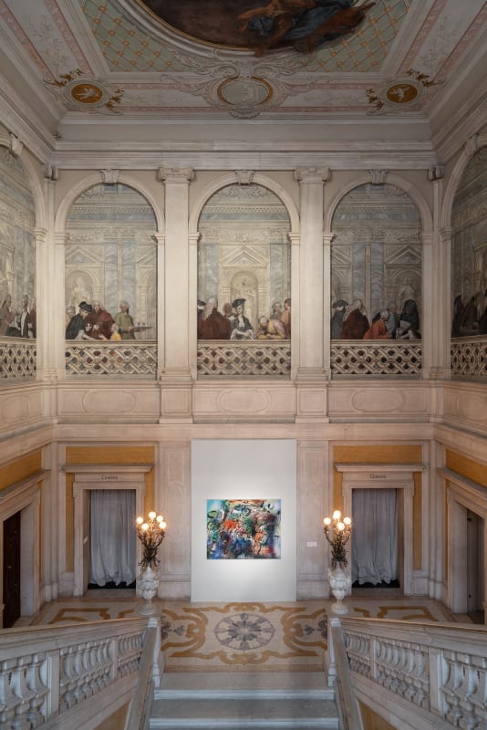 Installation view, “Julie Mehretu. Ensemble”, 2024, Palazzo Grassi, Venezia.