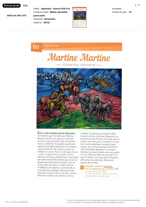 Martine Martine, Éternel retour