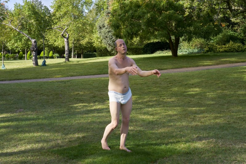 Frieze Sculpture 2023, Sleepwalker by Tony Matelli