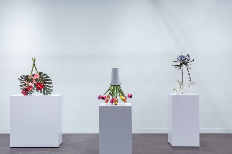 Arrangements by Tony Matelli at The Armory Show Photo by Charles Roussel