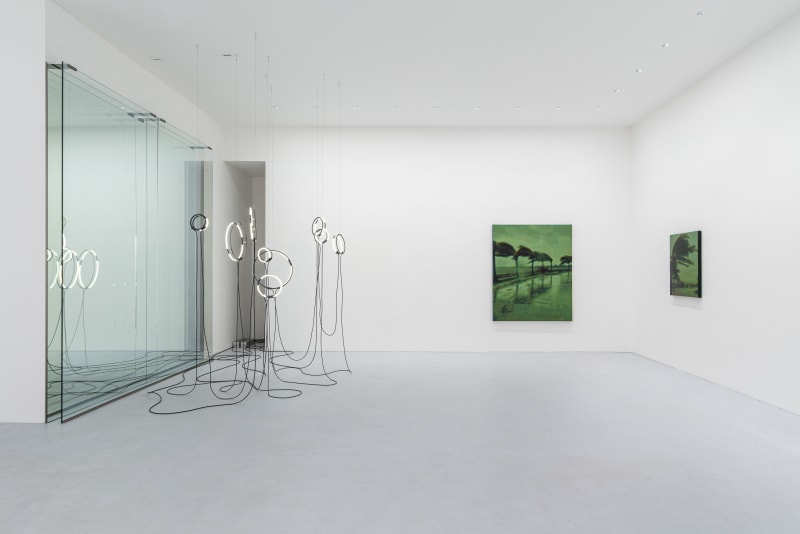 Installation view | poetics of reality (encoded) | brigitte kowanz and troika | Photo: Dirk Tacke