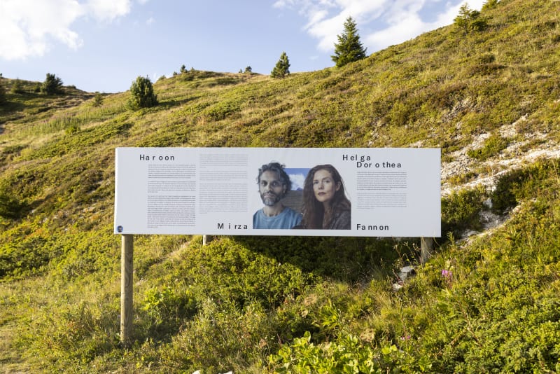 Haroon Mirza and Helga Dórórthea Fannon at Verbier 3-D Foundation (2023) | Photo: Melody Sky